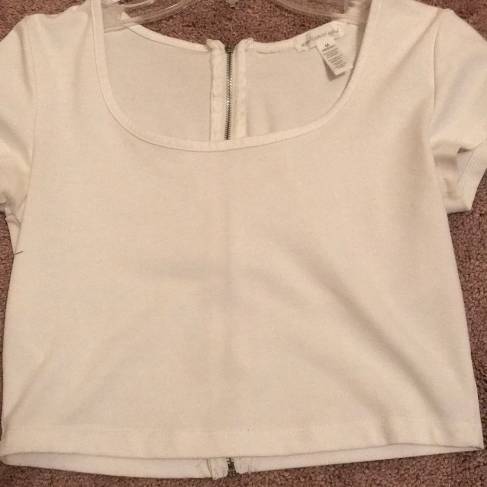White crop top